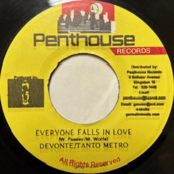 画像1: Tanto Metro And Devonte / Everyone Falls In Love - The Recommandable 90's R&B Reggae  7 Inch - (1)