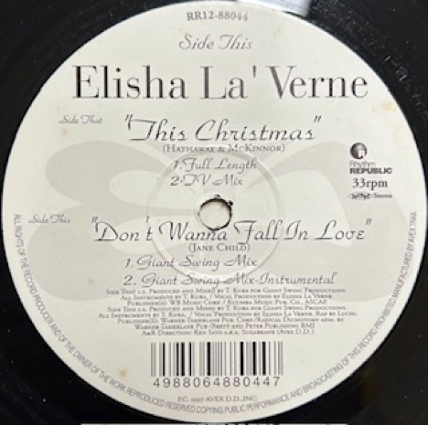 画像1: Elisha La'Verne / Don't Wanna Fall In Love Cw This Christmas  - The Recommandable Japan R&B - Nice Cover White Face - (1)