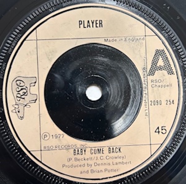 画像1: Player / Baby Come Back cw Love Is Where You Find It - 7 Inch - (1)