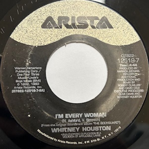 画像1: Whitney Houston / I'm Every Woman cw Who Do You Love - The Recommandable 90’s US R&B 7 Inch - Nice Cover !!! (1)