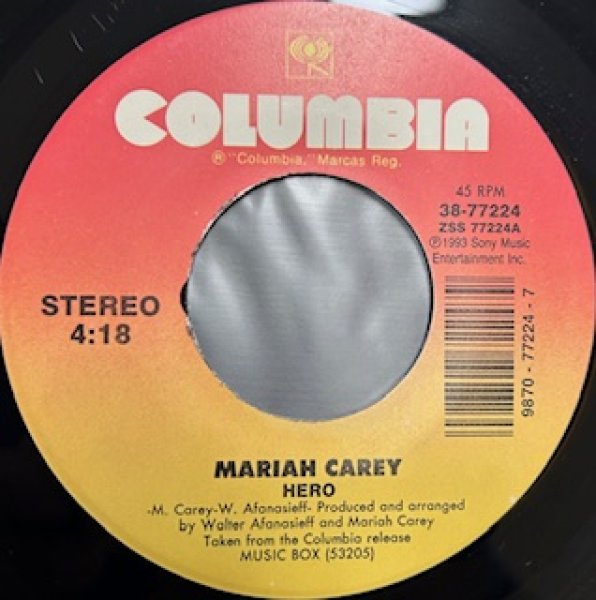 画像1: Mariah Carey / Hero cw Everything Fades Away - The Recommandable 90's R&B 7 Inch -  (1)