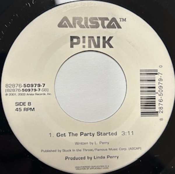 画像1: P!nk / Get The Party Started cw Just Like A Pill - The Recommandable 2000's R&B 7 Inch -  (1)