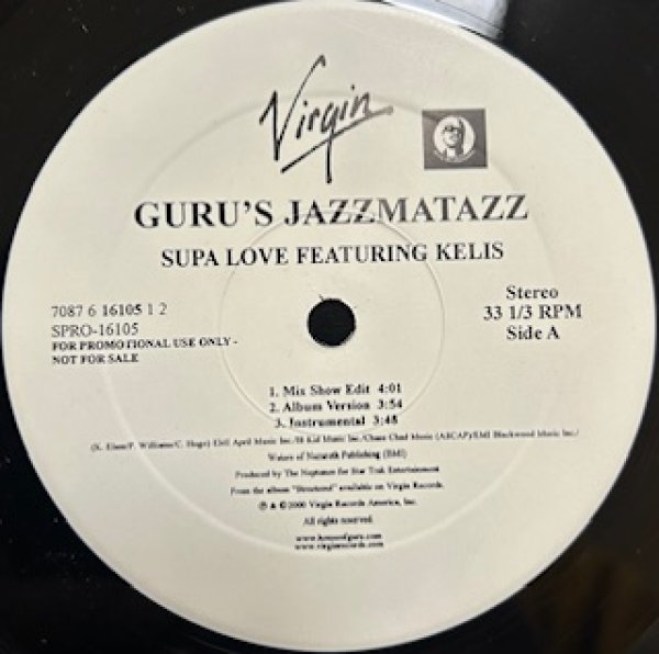画像1: Guru's Jazzmatazz / Hutlin' Daze ft Donell Jones - DJ Premier Workds - cw Supa Love ft Kelis - The Recommandable 2000's R&B , HopHop - US Promo Only (1)