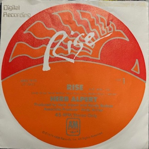 画像1: Herb Alpert / Rise cw Aranjues (Mon Amor) - 7 Inch - Sampling of Notorious B.I.G. Hypnotize  (1)