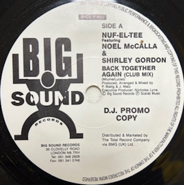 画像1: Nuf El Tee / Back Together Again ft Noel McCalla and Shirley Gordon - The Recommandable Nice Cover 7 Inch - (1)
