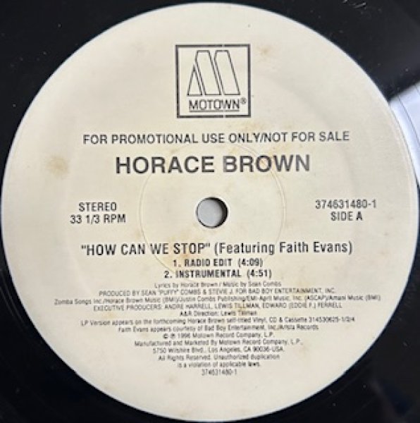 画像1: Horace Brown / How Can We Stop ft Faith Evans CW Things We Do For Love - US Promo Only - (1)