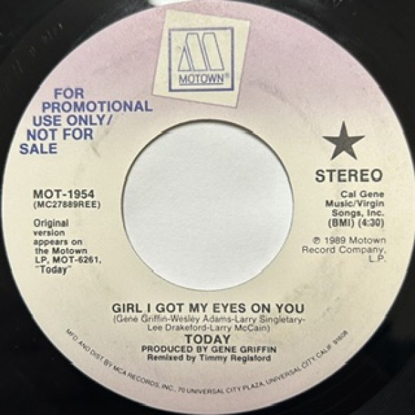 画像1: Today / Girl I Got My Eyes On You  - The Recommendable 7Inch - Classic New Jack Swing !!! (1)