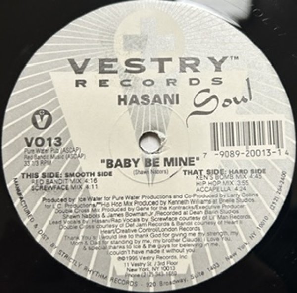 画像1: Hasani / Baby Be Mine - The Recommandable 90's R&B - Sampling of Between The Sheets (1)