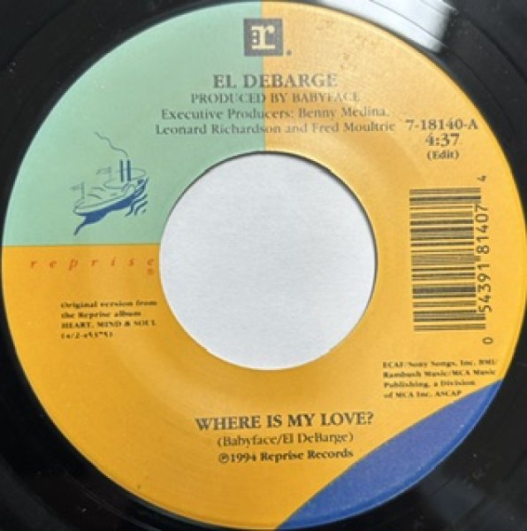 画像1: EL Debarge / Straight Moonlight Candlelight cw Where Is My Love ? - The Recommandable R&B 7 Inch - (1)