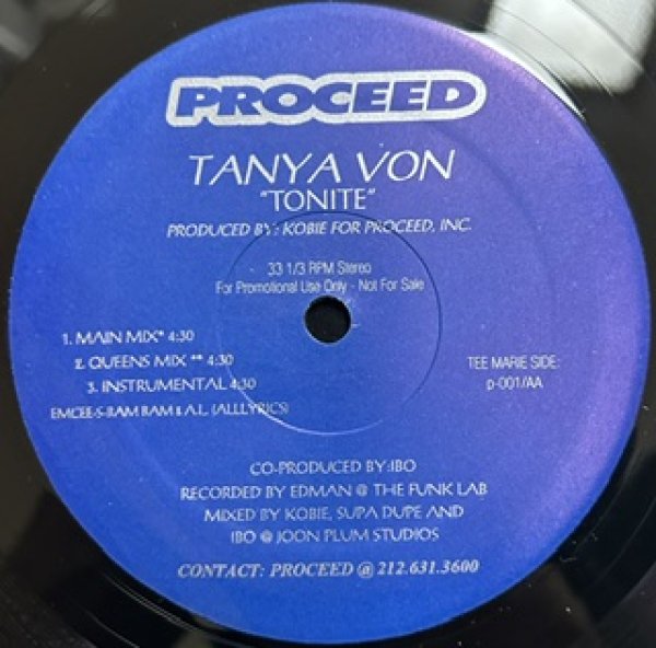 画像1: Tanya Von / Tonite - The Recommandable 90's R&B - US Promo Only (1)