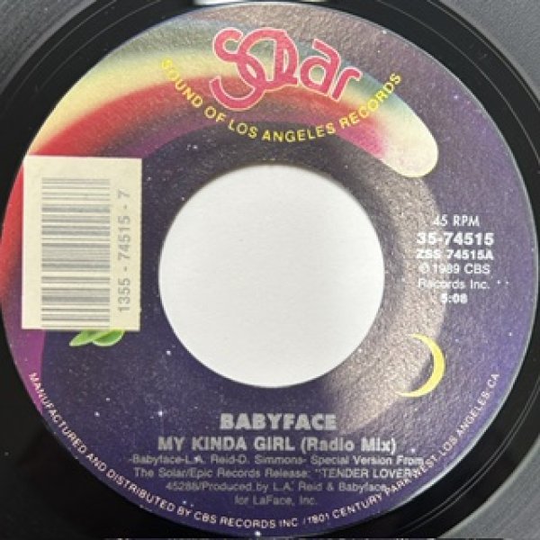 画像1: Baby Face / My Kinda Girl - Classic New Jack Swing 7 Inch -  (1)