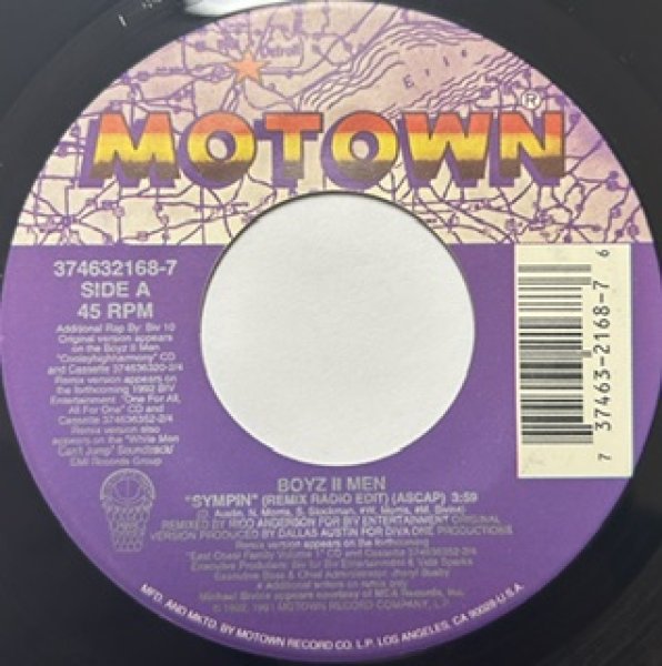 画像1: Boyz II Men / Sympin Remix cw It's So Hard To Say Goodbye To Yesterday - The Recommandable 90's R&B 7 Inch - (1)