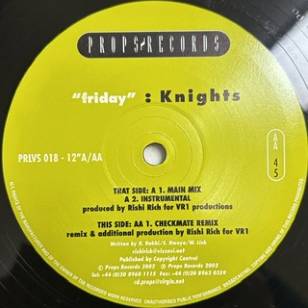 画像1: Knights / Friday - The Recommandable 2000's UK R&B !!!!! - (1)