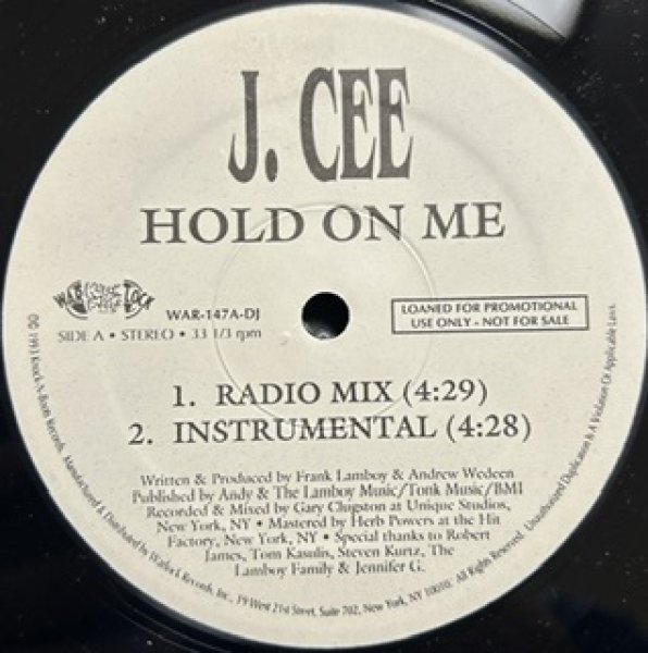 画像1: J Cee / Hold On Me - The Recommandable New Jack Swing !!!!!!!!!!!!!!!!!!!!!!!!! - (1)