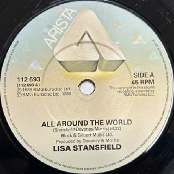 画像1: Lisa Stansfield / All Around The World cw Wake Up Baby - UK Ground Beat Classic 7 Inch - (1)